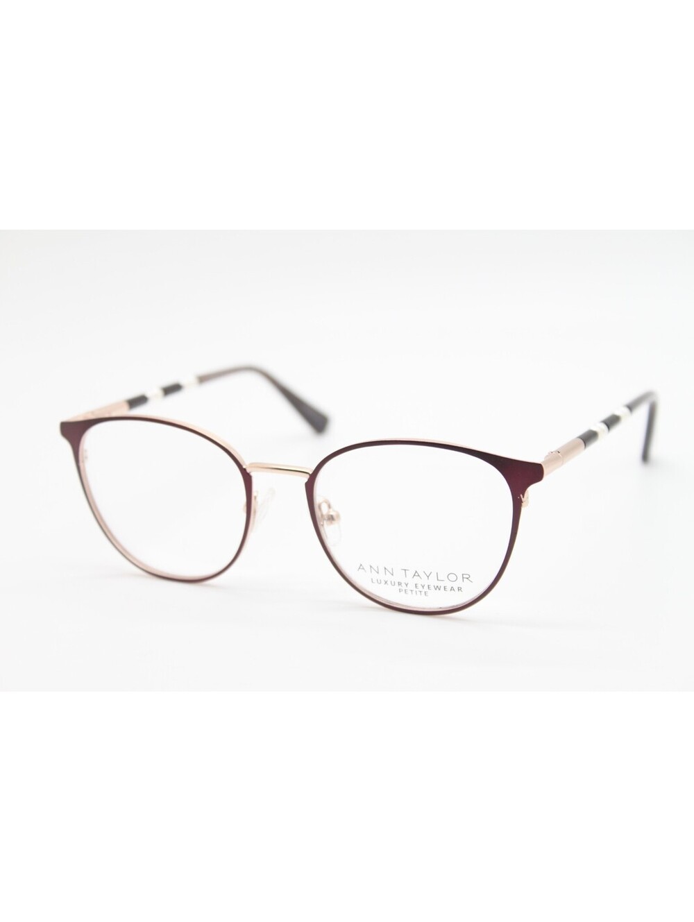 NEW ANN TAYLOR PETITE ATP023 C02 BURGUNDY GOLD BLACK AUTHENTIC EYEGLASSES 48-17